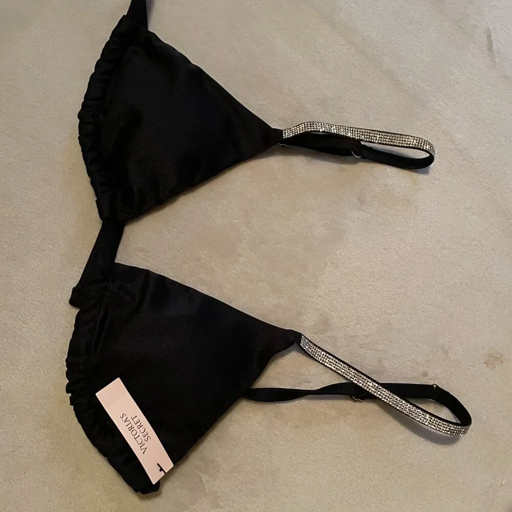 Victoria's Secret, S, Bling Strap, Black, Bikini. - Picture 4 of 6